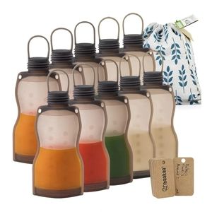 NWT Haakaa Silicone Milk Storage Bag (9oz.  10 bags with tags and carrying bag